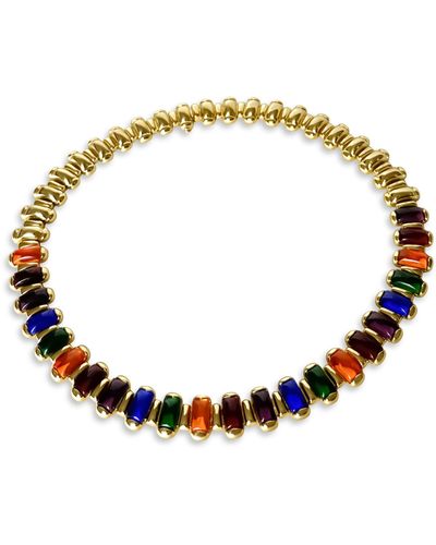 Anisa Sojka Rainbow Gem Necklace - Metallic