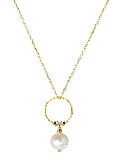 Perle de Lune Pearl Satellite Necklace 18k Gold - Metallic