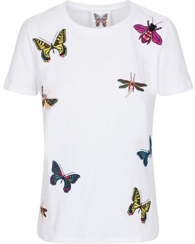 Meghan Fabulous The Jitterbug Embroidered T Shirt - White