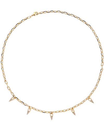 Emma Holland Jewellery & Crystal Droplet Chain Necklace - Metallic