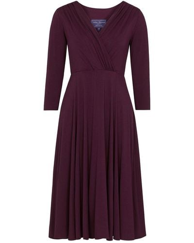 Alie Street London Annie Dress In Claret - Purple