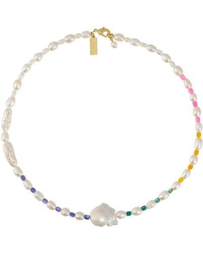 Talis Chains Pearly Rainbow Necklace - Metallic