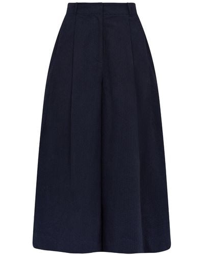Emily and Fin Lori Textured Cord Navy Culotte - Blue