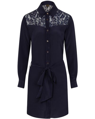 Sophie Cameron Davies Midnight Classic Silk Dress - Blue