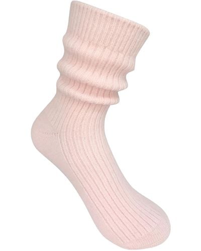 HIGH HEEL JUNGLE by KATHRYN EISMAN Cashmere Cloud Sock Pink Coconut Ice