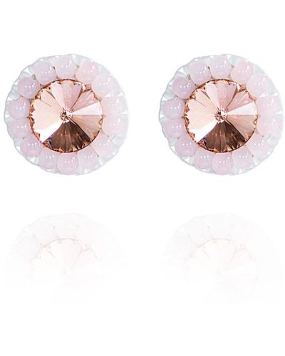 Saule Label Cleo Earrings In Peony - Pink