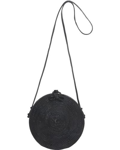 Betsy & Floss Lanta Round Basket Bag - Black