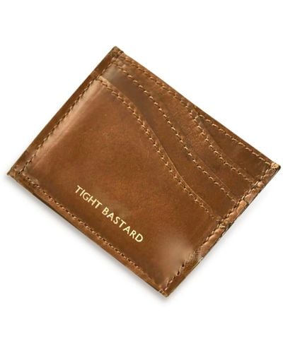 VIDA VIDA Tan Leather Wave Card Holder - Brown