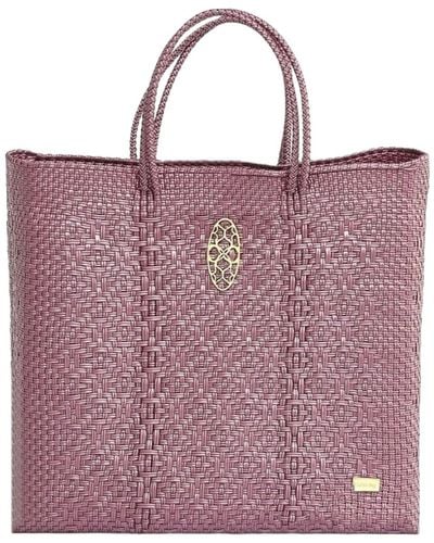 Lolas Bag Medium Old Pink Tote Bag - Purple