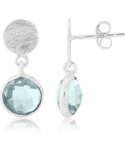 Auree Salina Silver & Blue Topaz Earrings