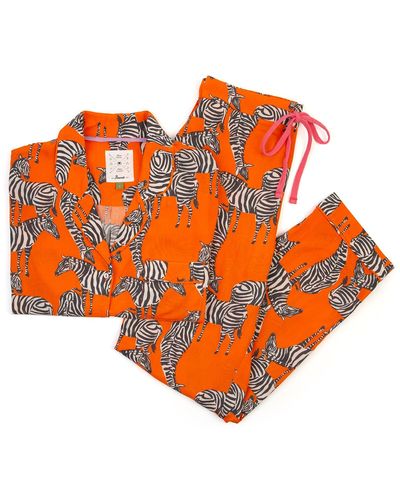 Anorak Ecovero Zebra Pyjamas - Orange
