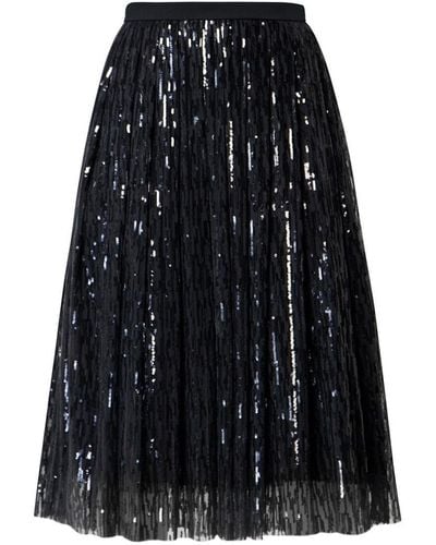 Rumour London Fairy Midi Sequined Skirt In - Black