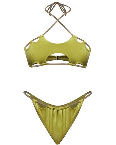 Selia Richwood Eudora Cut-out Bikini - Yellow