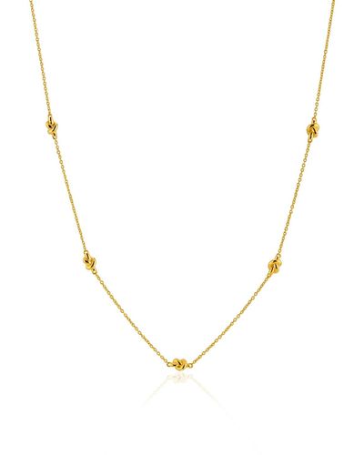 Auree St Ives Vermeil Knot Necklace - Metallic