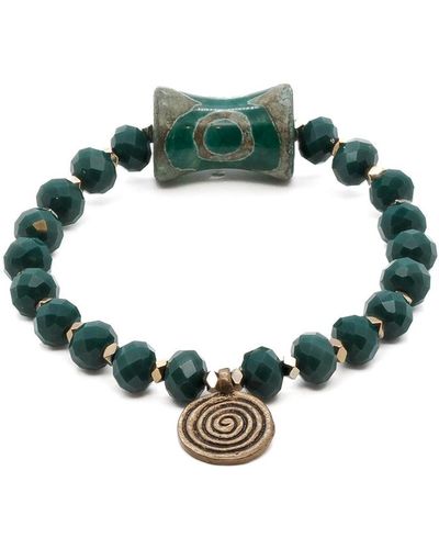 Ebru Jewelry Green Spiral Bracelet