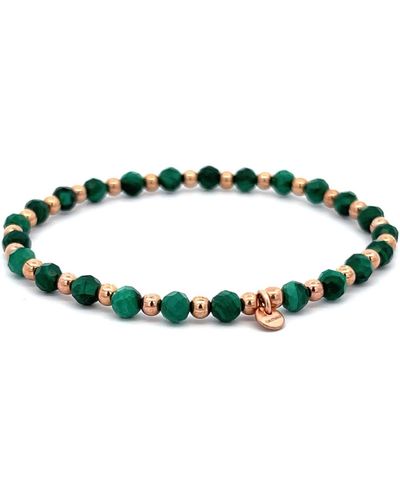 Gosia Orlowska Malin Malachite Diamond Cut Bracelet - Green