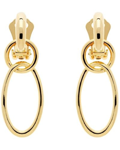 Emma Holland Jewellery Double Hoop Clip On Earrings - Metallic