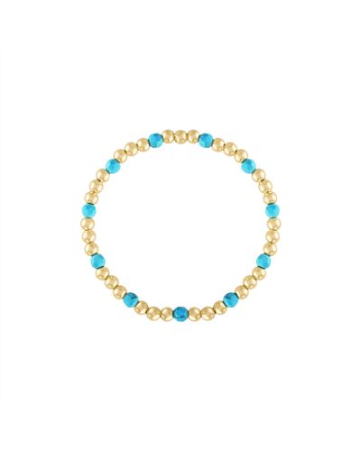 Olivia Le Turquoise Magnesite Gemstone Bubble Beaded Bracelet - Blue