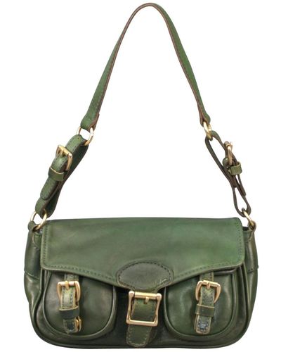 Rimini Leather Crossbody Bag 'sofia' - Green
