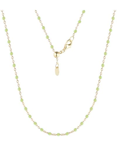 KAMARIA Enamel Beaded Chain Necklace - Metallic