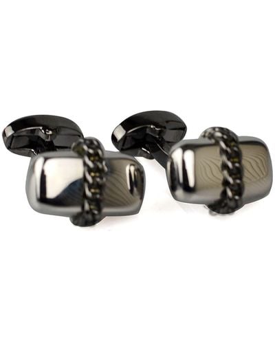 DAVID WEJ Chained Capsule Cufflinks - Metallic