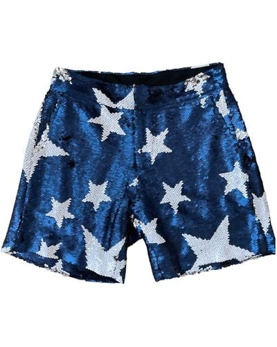Any Old Iron Blue Sparkle Star Shorts