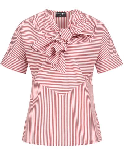 Marianna Déri Striped Blouse With Bow - Pink