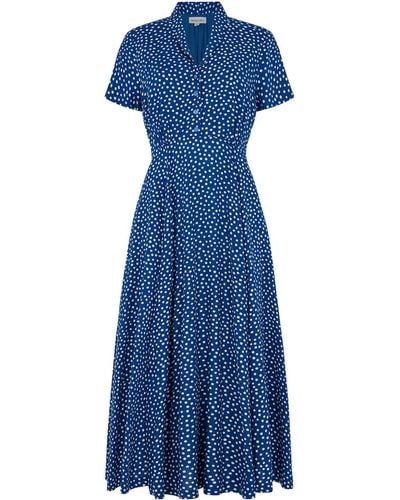 Emily and Fin Adele Blue Scattered Spot Dress