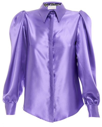 Sofia Tsereteli Purple Silk Blouse
