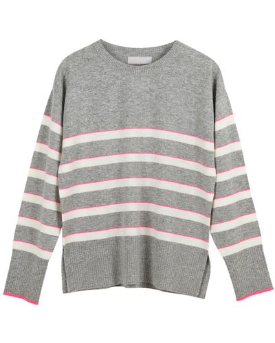 Cove Nina Breton Stripe Sweater - Gray