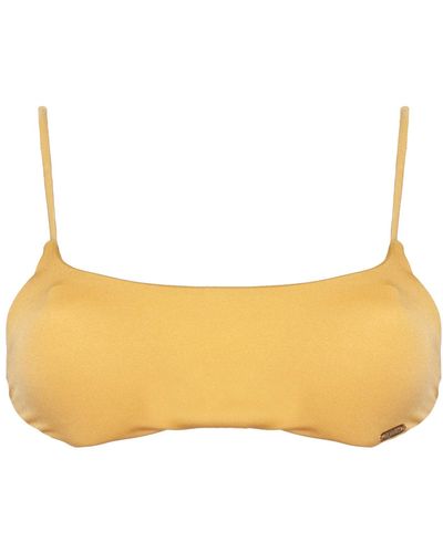 Free Society Crop Bikini Top In - Yellow