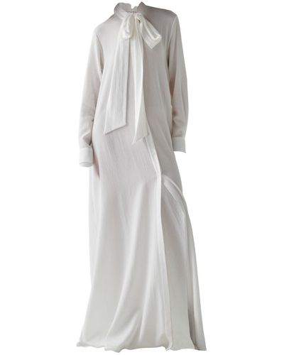 DANEH Maxi Bow Dress - White