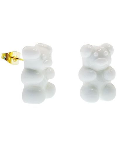 Ninemoo Gummy Bear Ear Stud Earrings - White