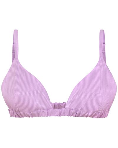 blonde gone rogue Ocean Drive Elastic Bralette, Upcycled Cotton, In Lilac - Purple