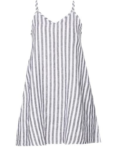 REISTOR Short Striped Tent Dress With Back Tie - Blue