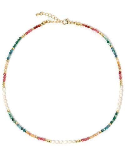 ARMS OF EVE Moana Gemstone & Pearl Necklace - Multicolor