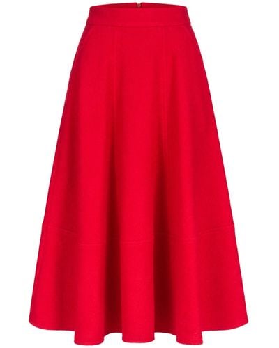 Marianna Déri A-line Skirt Wool-blend - Red