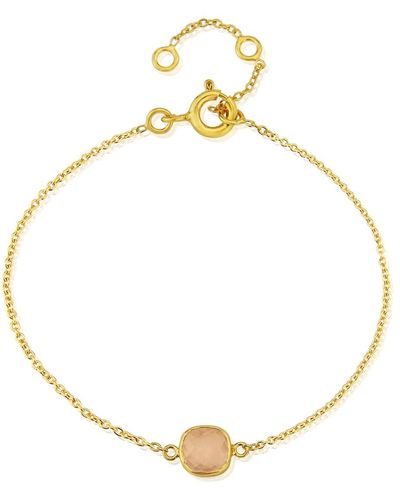 Auree Brooklyn Rose Quartz & Gold Vermeil Bracelet - Metallic