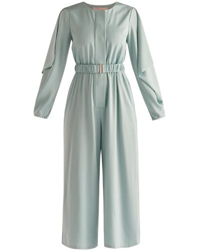 Teal Green Jumpsuits and rompers for Women | Lyst