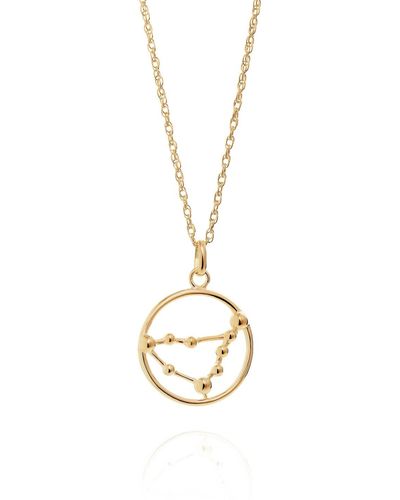 Yasmin Everley Capricorn Astrology Necklace In 9ct - Metallic