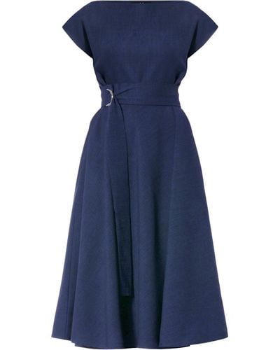 Meem Label Stine Navy Midi Dress - Blue