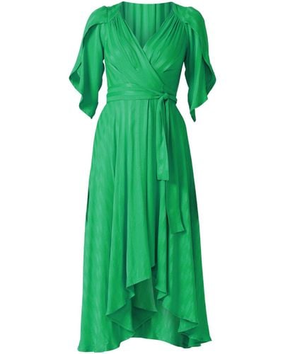 SACHA DRAKE Hanworth House Wrap Dress In Apple - Green