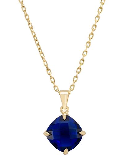 LÁTELITA London Empress Gemstone Necklace Gold Sapphire - Blue