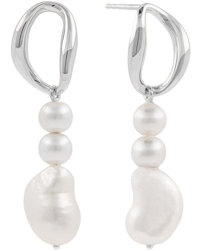 Cote Cache Hyades Freshwater Pearl Earrings - White