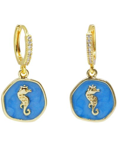 Ninemoo Enchanted Ocean Enamel Earrings - Blue