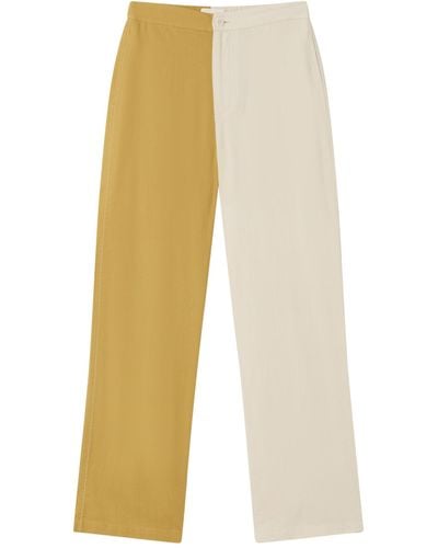 Thinking Mu Yellow Patched Mariam Trousers - White