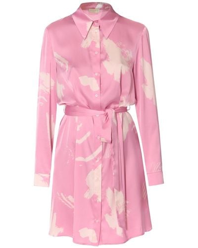 AGGI Alena Coral Blush Shirt Mini Dress - Pink
