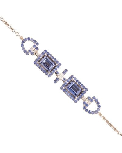Juvetti Ciceris Bracelet In Ceylon Blue Sapphire & Diamond