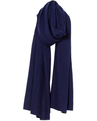 Cove Lola French Navy Cashmere Travel Wrap - Blue