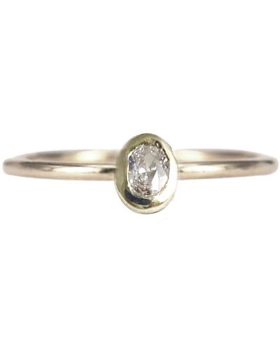 Lily Flo Jewellery Capella Oval Diamond Solitaire Ring - White